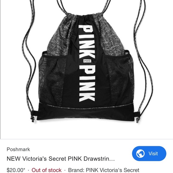 Pink Drawstring bag - Picture 2 of 3